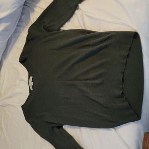 3/4 sleeve green sweater
